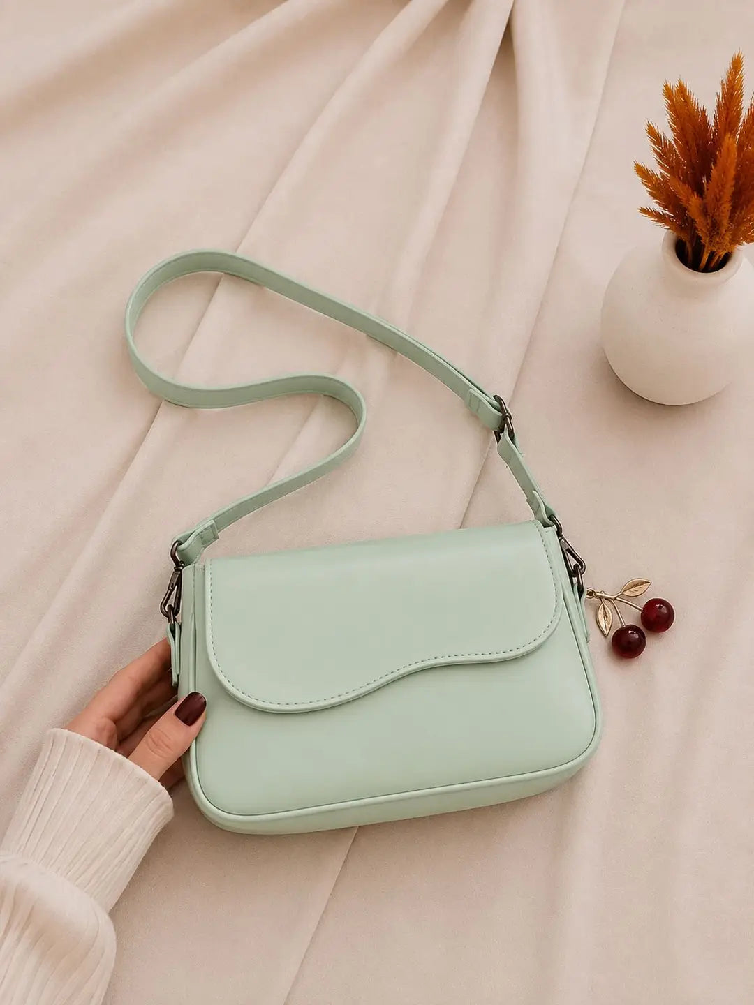 Girls's Leather Plain Purse