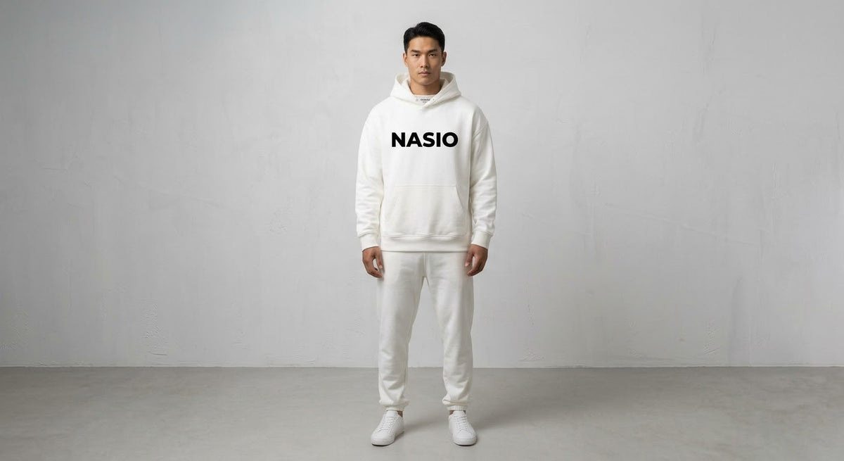 NASIO Premium Off-White Drop-Shoulder Hoodie